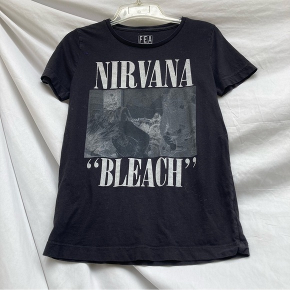 FEA Merchandising Tops - Fea Merchandising Nirvana Bleach Black Shirt, Size Small